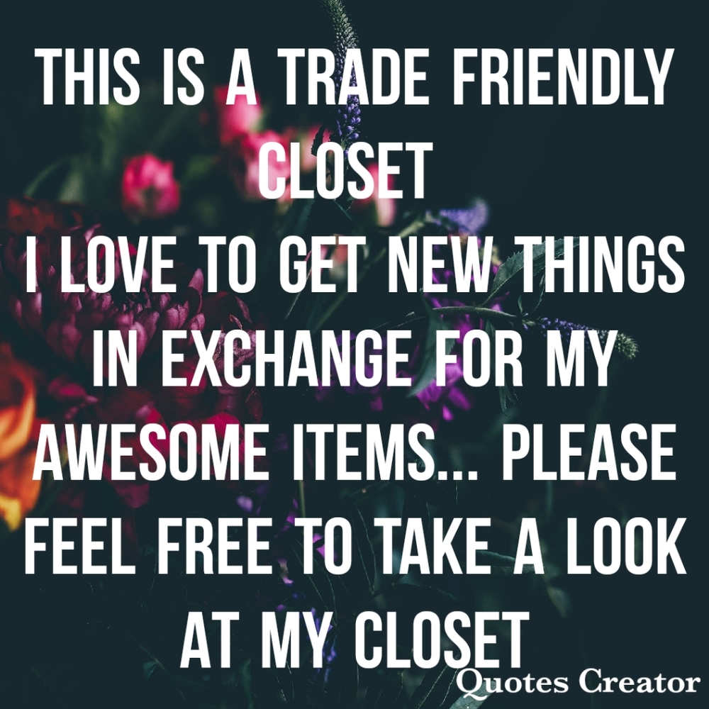 🖤💜❤TRADES WELCOME🖤💜❤